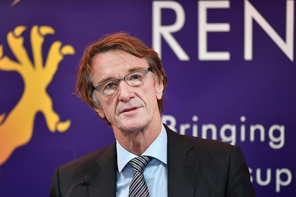 GRANGEMOUTH, SCOTLAND - SEPTEMBER 27:  Jim Ratcliffe CEO of INEOS and senior executives attend a press conference at the Grangemouth plant as the first ship carrying shale gas from the US arrives in the Firth of Forth on September 27, 2016 in Edinburgh, Scotland. The tanker is the first of eight shipping ethane from US shale fields, in a two billion dollar investment by chemical company INEOS.  (Photo by Jeff J Mitchell/Getty Images)