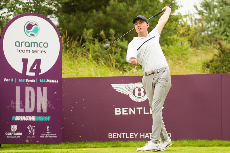 George Blackshaw, who calls himself the Amputee Golfer, was among the amateurs selected to play at the Aramco Team Series London last year (Credit: Tristan Jones)