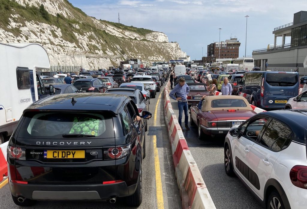 Dover is doing "all it can" to manage the disruption, port authorities said. (Photo/ Rob B via Twitter)