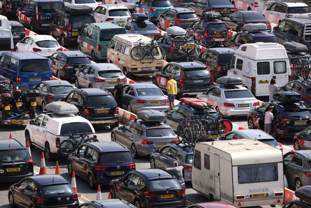The Port of Dover said there were wait times of 90 minutes at border control on Saturday morning amid a surge in demand for ferries. (Photo by Dan Kitwood/Getty Images)