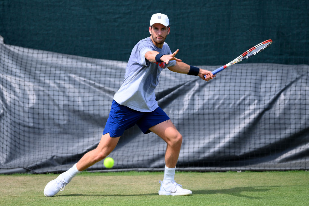 Cameron Norrie plays Novak Djokovic today for a place in the Wimbledon final. 