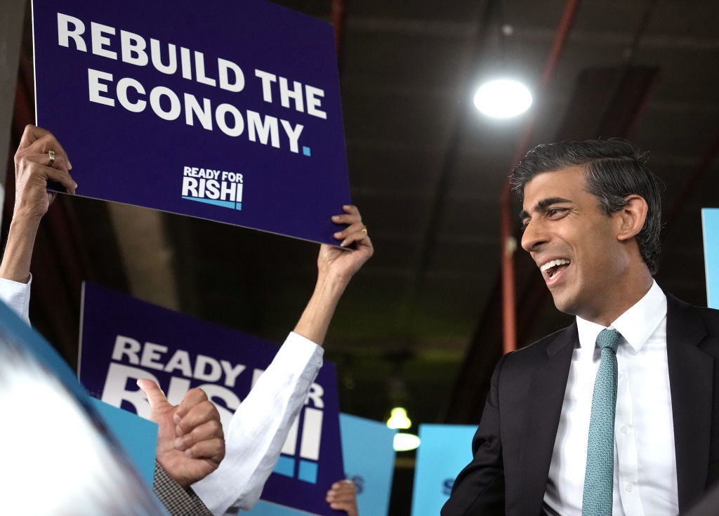 Conservative Leadership Rishi Sunak Campaigns In Grantham