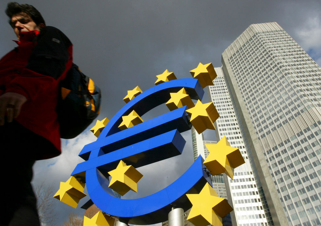 The European Central Bank's target for inflation is two per cent.