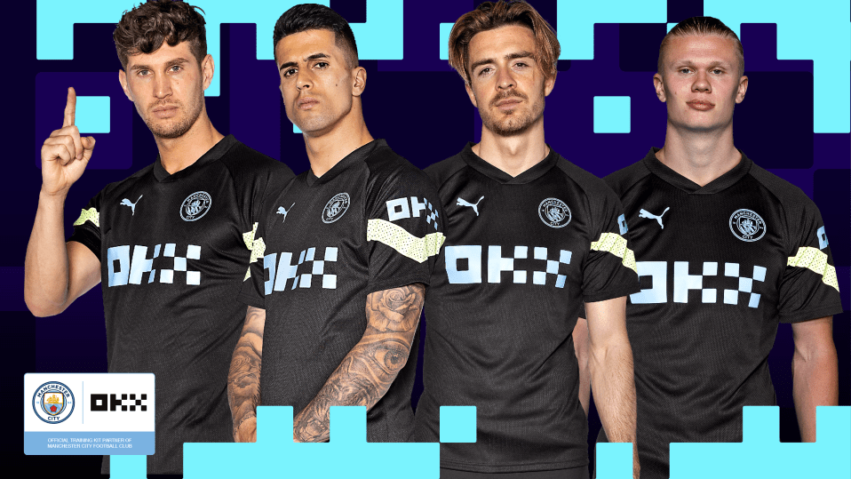 Crypto trading app OKX will appear on the training kit of Manchester City's men's and women's teams in the 2022-23 season