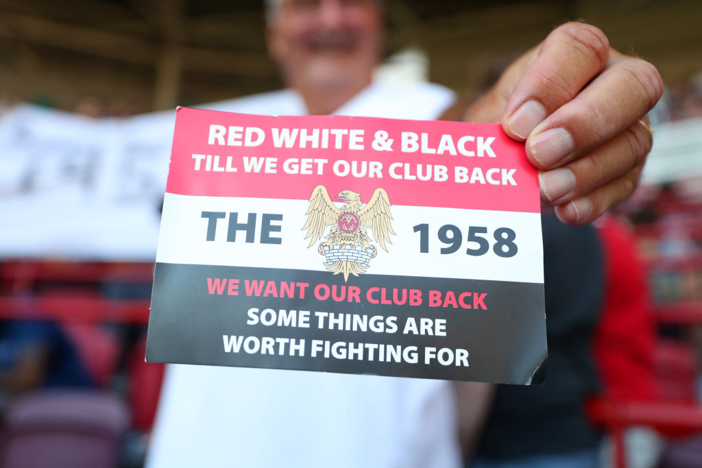 Manchester United fans' group The 1958 plan a protest against the Glazers before the Liverpool game