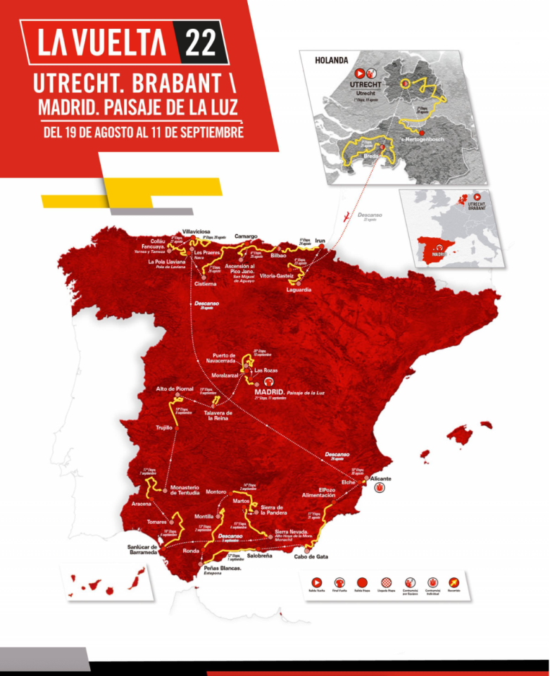 The 2022 Vuelta route