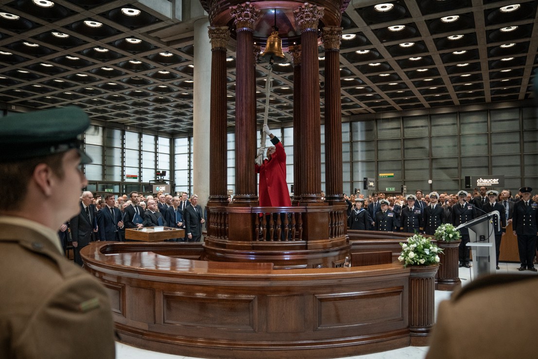 The Lutine Bell is rung to remember Queen Elizabeth II and show support for King Charles III