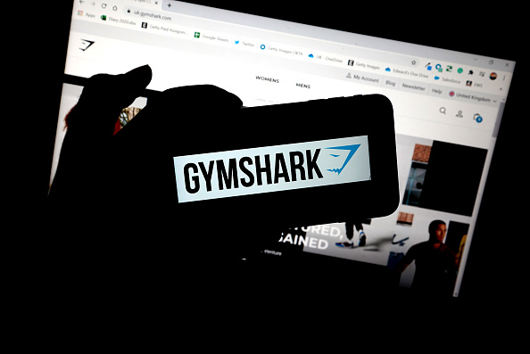 LONDON, ENGLAND - JANUARY  11: In this photo illustration, the Gymshark app is seen on a mobile phone on January 11, 2021 in London, United Kingdom. (Photo by Edward Smith/Getty Images)