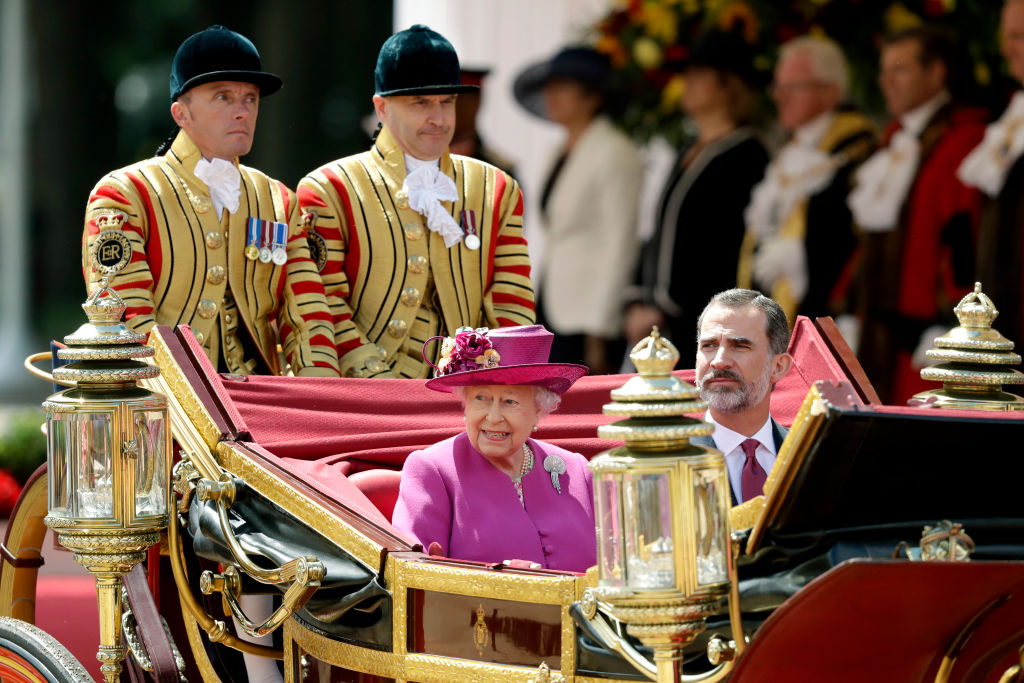 Queen Elizabeth II and King Felipe VI of Spain met in 2017.  (Photo by  Matt Dunham - WPA Pool/Getty Images)