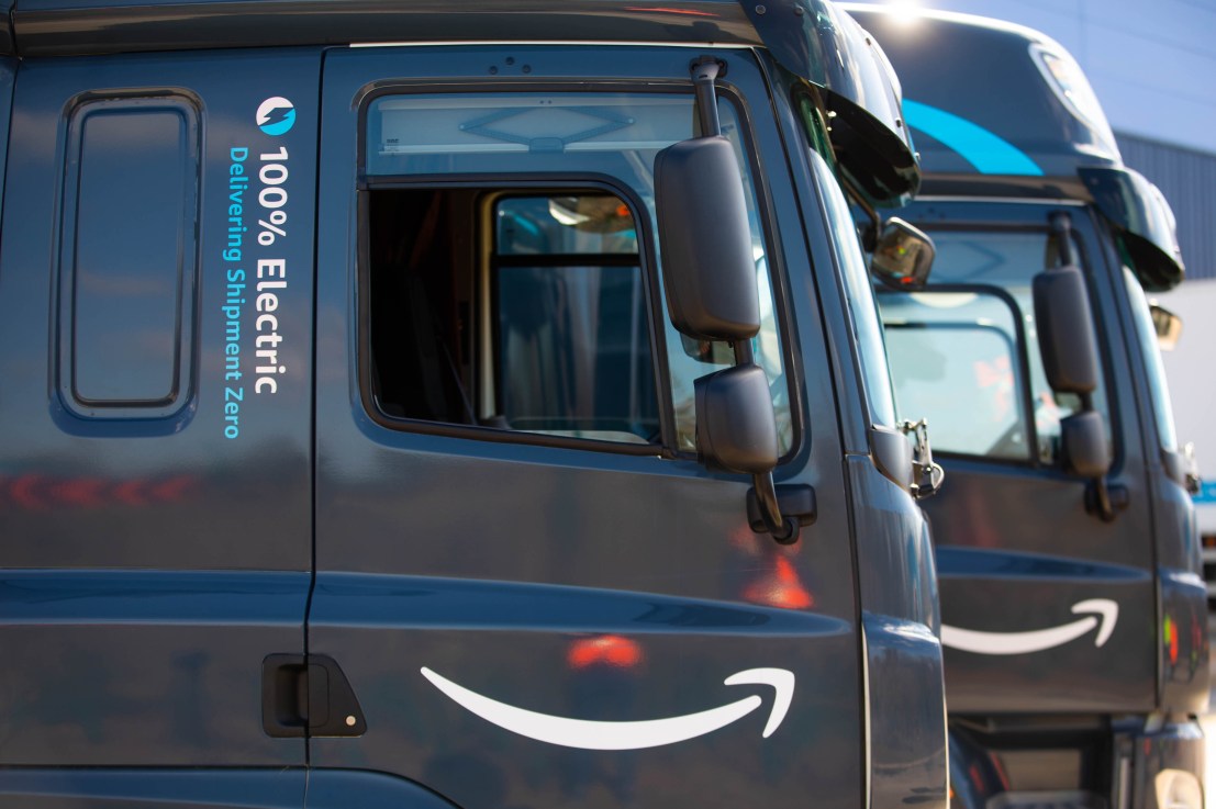 The launch of Amazon’s electric Heavy Goods Vehicles (David Parry/PA Wire)