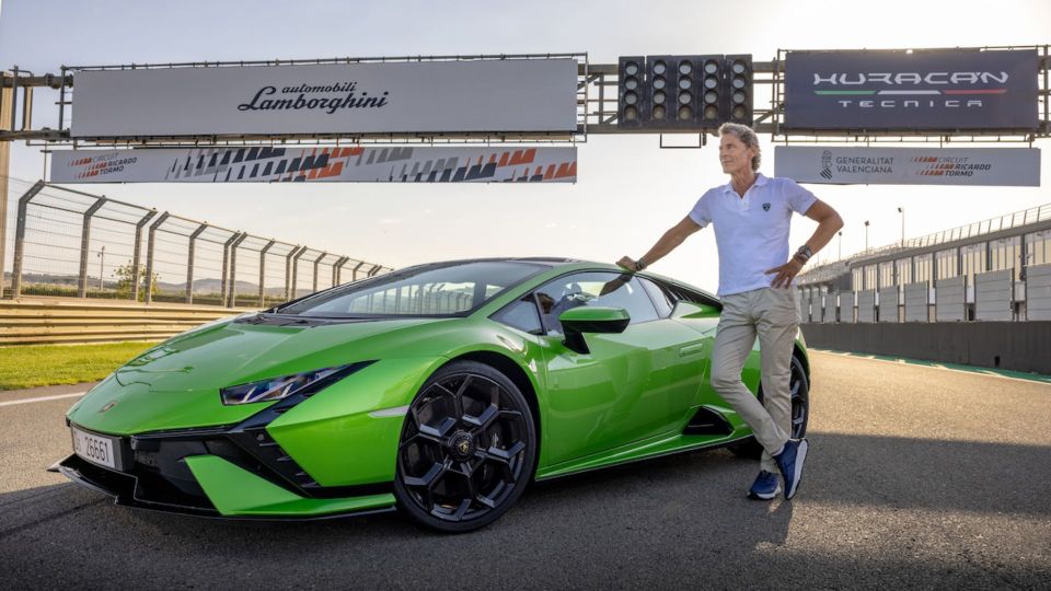 Stephan Winkelmann and Lamborghini Huracan Tecnica