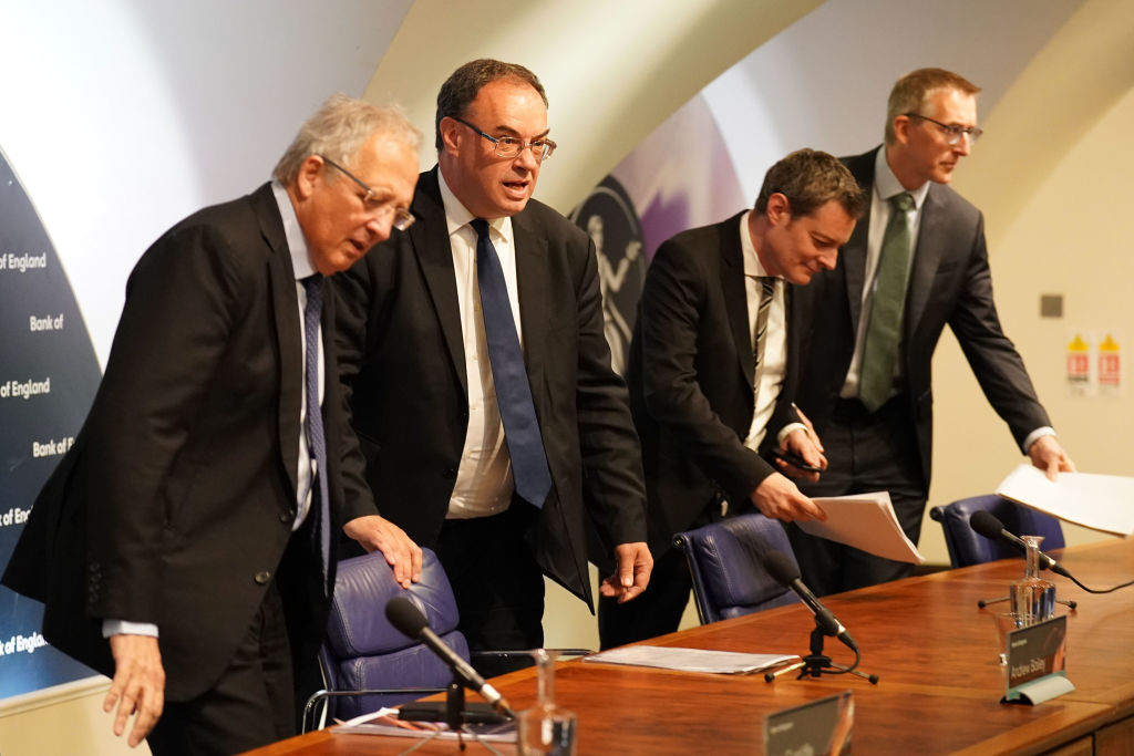 Sir Jon Cunliffe (far left), the Bank’s deputy governor of financial stability, told the treasury select committee today the government did not brief the central bank on their fiscal plans (Photo by Stefan Rousseau - WPA Pool/Getty Images)