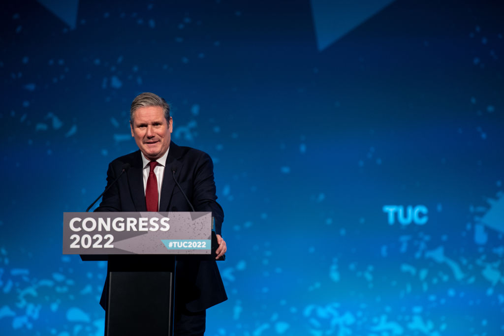 Labour Leader Keir Starmer Addresses The TUC Conference