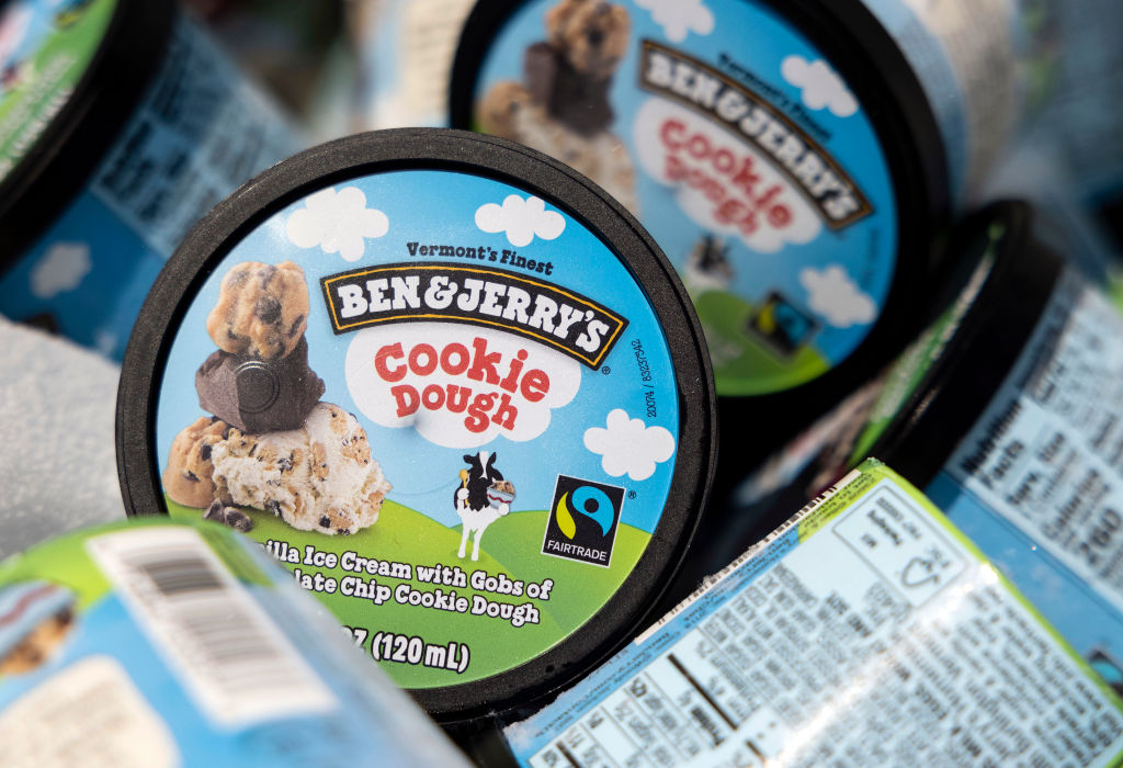 Unilever makes products including Ben & Jerry's ice cream and Dove soap. (Photo by Kevin Dietsch/Getty Images)
