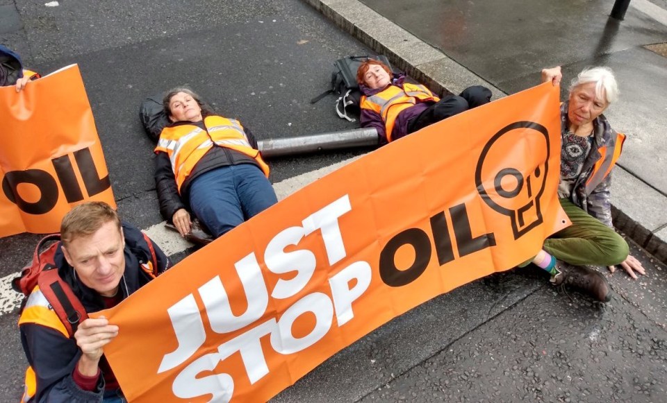 Just Stop Oil demonstrators bring the Square Mile to a halt with their Mansion House protest. 
