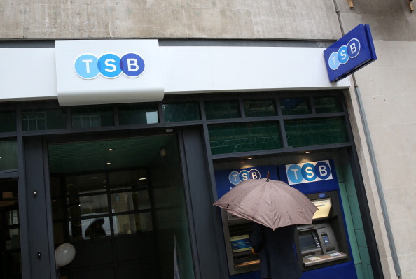 LONDON, ENGLAND - SEPTEMBER 09:  TSB (The Trustee Savings Bank) re-opens on September 9, 2013 in London, England. To meet competition rules set by the European Commission, owners Lloyds Banking Group have disposed of a number of branches that will open as the TSB.  (Photo by Peter Macdiarmid/Getty Images)
