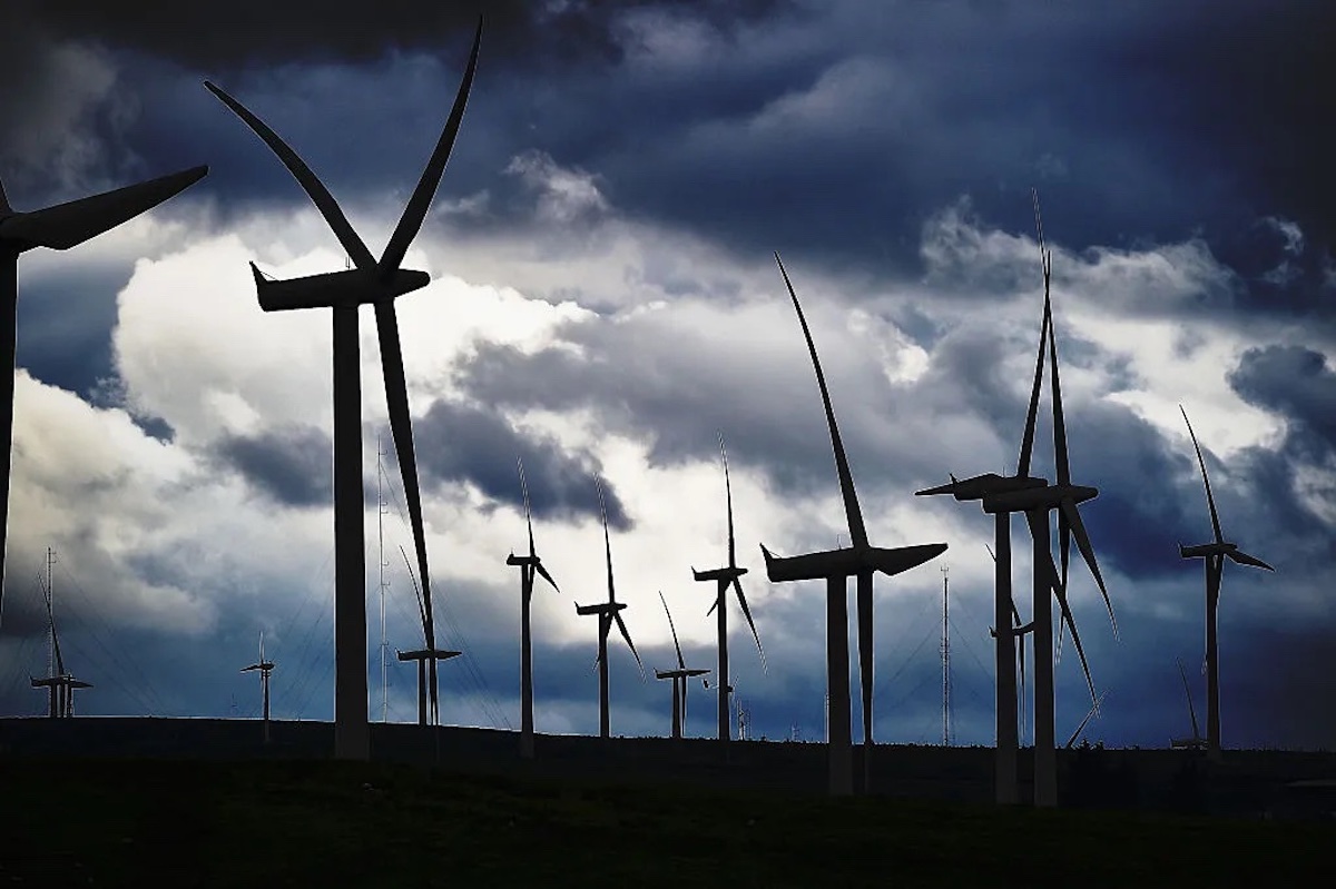 Giant fans of wind energy