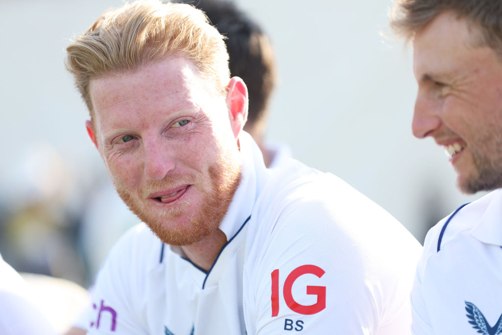 England captain Ben Stokes smirking
