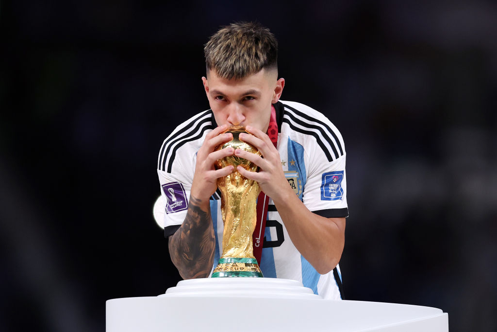 Manchester United's Lisandro Martinez was one of five Premier League players to lift the World Cup with Argentina
