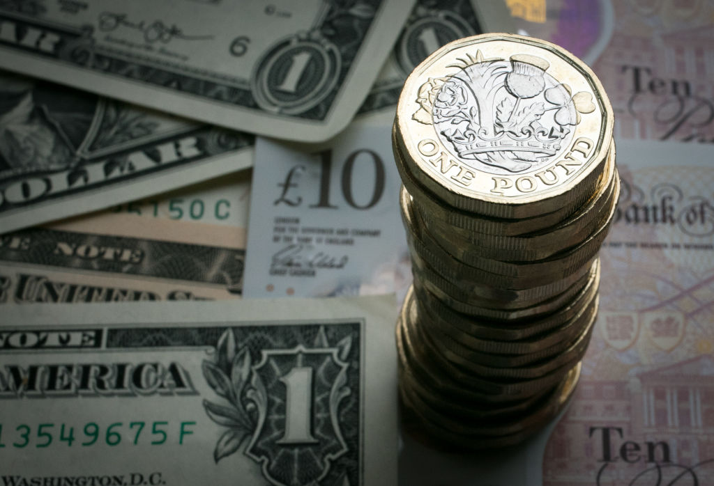 Sterling bounced above $1.22 and was up over 1.2 per cent against the dollar heading into late afternoon trading today (Photo Illustration by Matt Cardy/Getty Images)