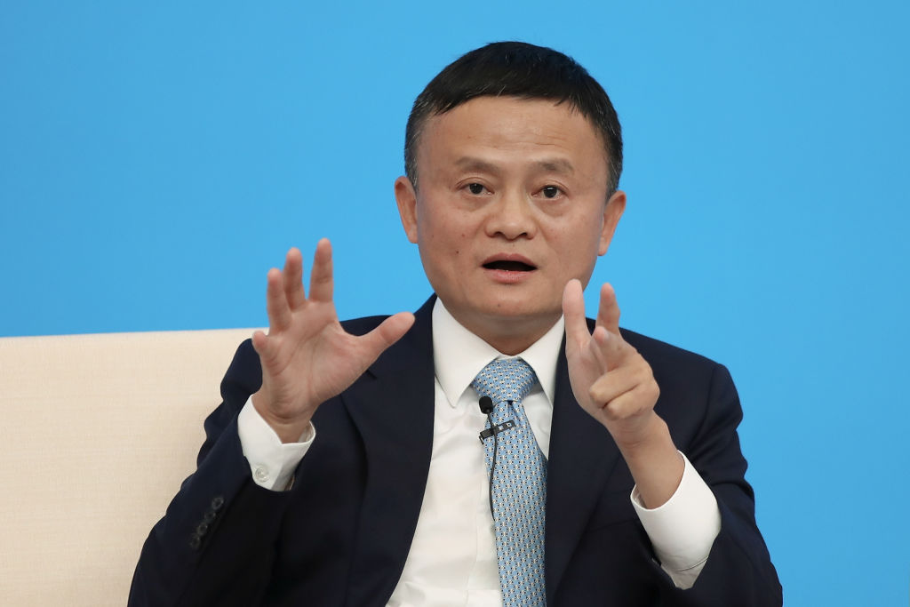 Ant Group's founder Jack Ma will give up control of the Chinese fintech giant in an overhaul that seeks to draw a line under a regulatory crackdown. (Photo by Lintao Zhang/Getty Images)