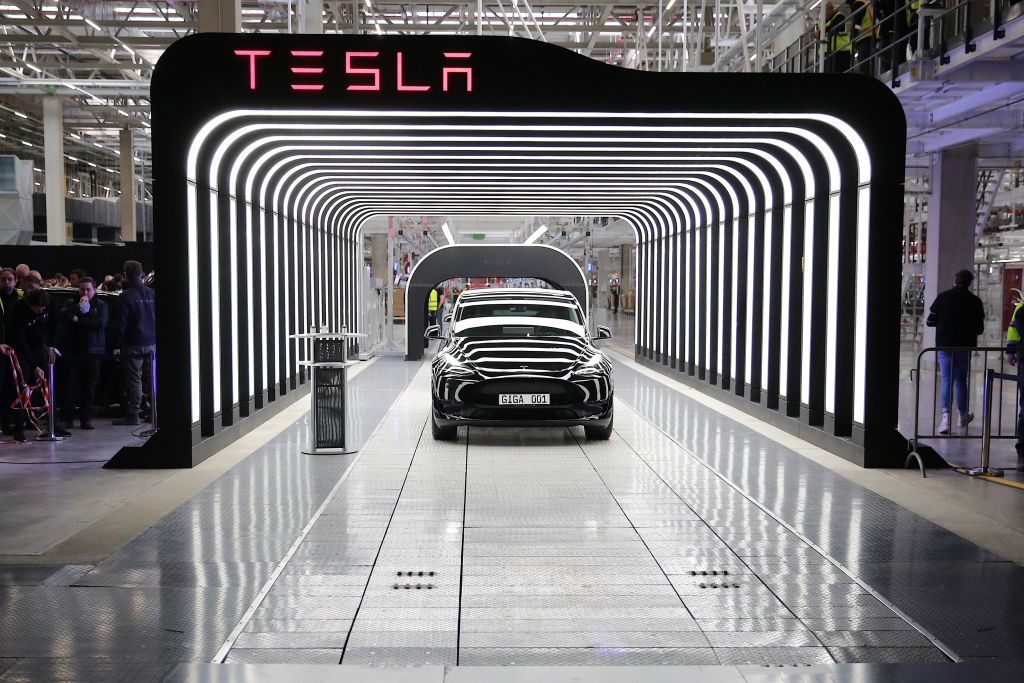 Tesla missed the consensus Wall Street estimate of 449,080 deliveries by more than 62,000, its largest margin to date. (Photo by Christian Marquardt/Getty Images)