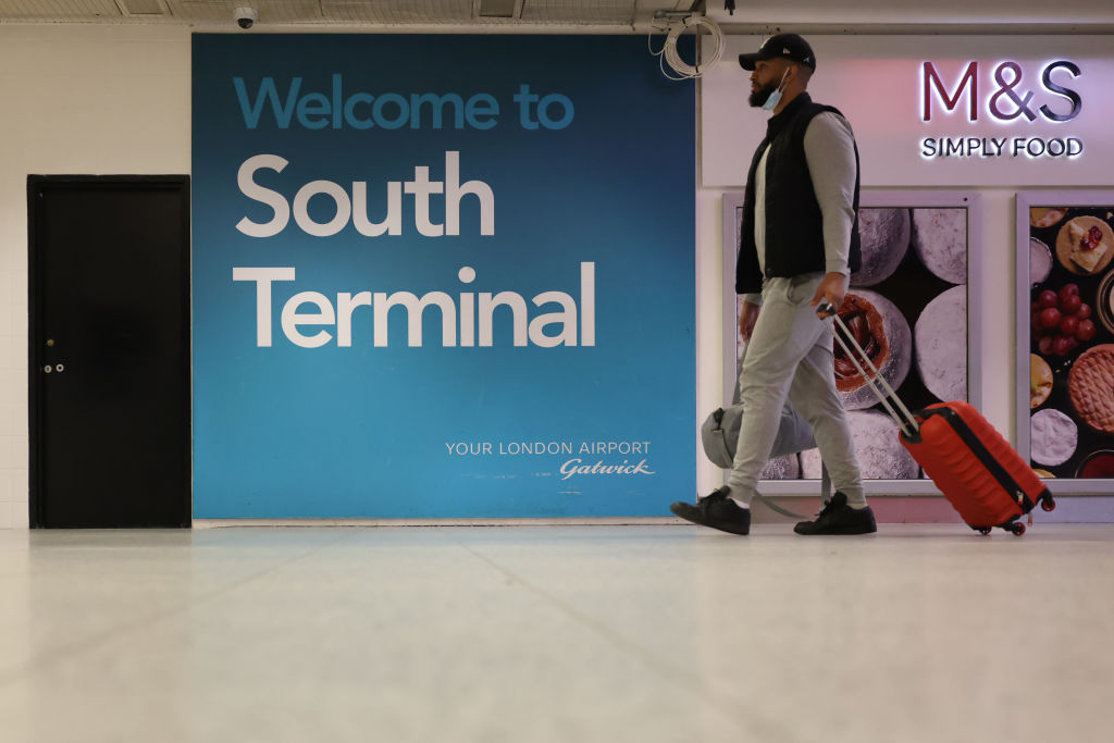 Gatwick’s passenger levels have soared over the past 12 months following the reopening of air travel post-Covid.  (Photo by Hollie Adams/Getty Images)