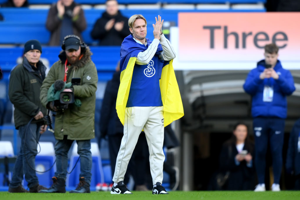 Mykhailo Mudryk, who was at Chelsea's game with Crystal Palace on Sunday, has signed what is believed to be the longest contract in Premier League history