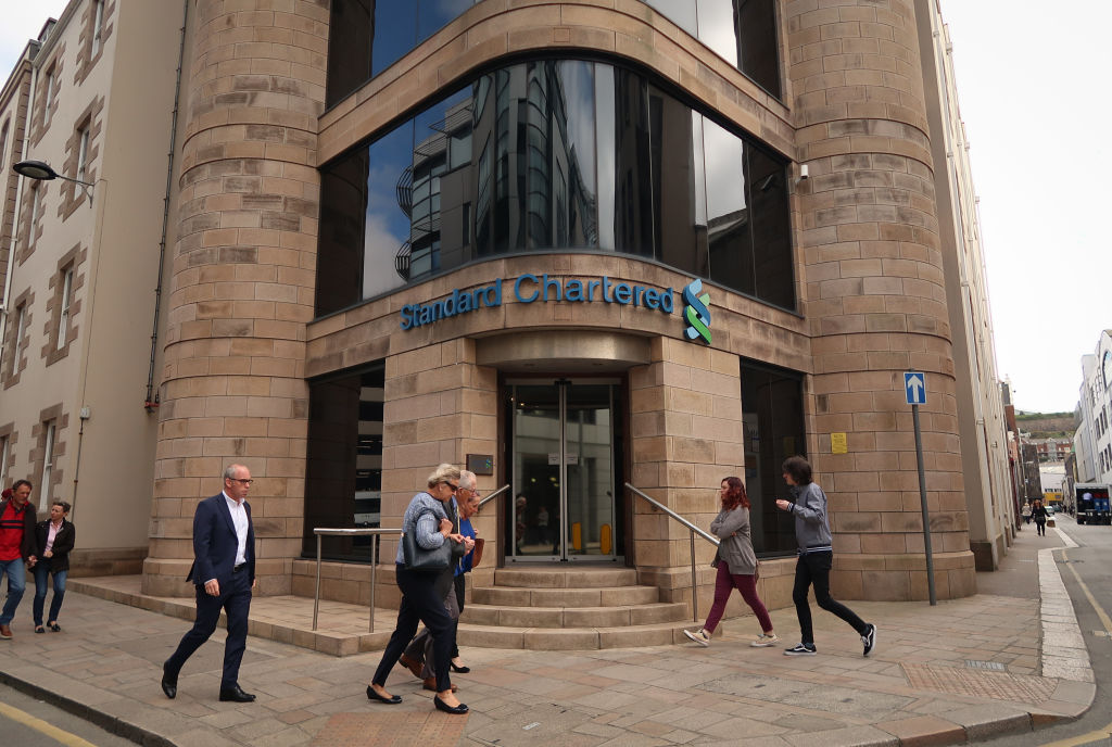Standard Chartered shares shot up around a fifth during early exchanges in the City today, before paring back to eventually close up 6.78 per cent (Photo by Matt Cardy/Getty Images)