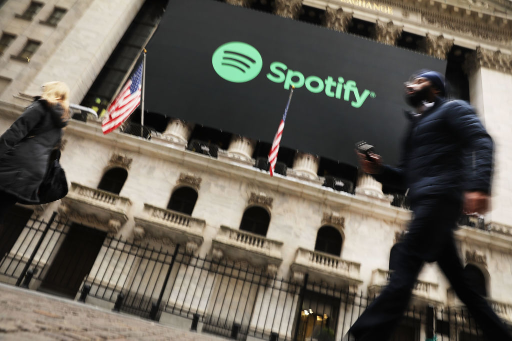 Music Streaming Service Spotify Goes Public On The New York Stock Exchange