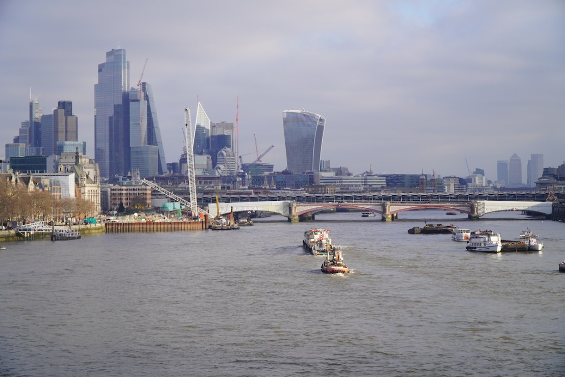 Lifeboat station being towed away 