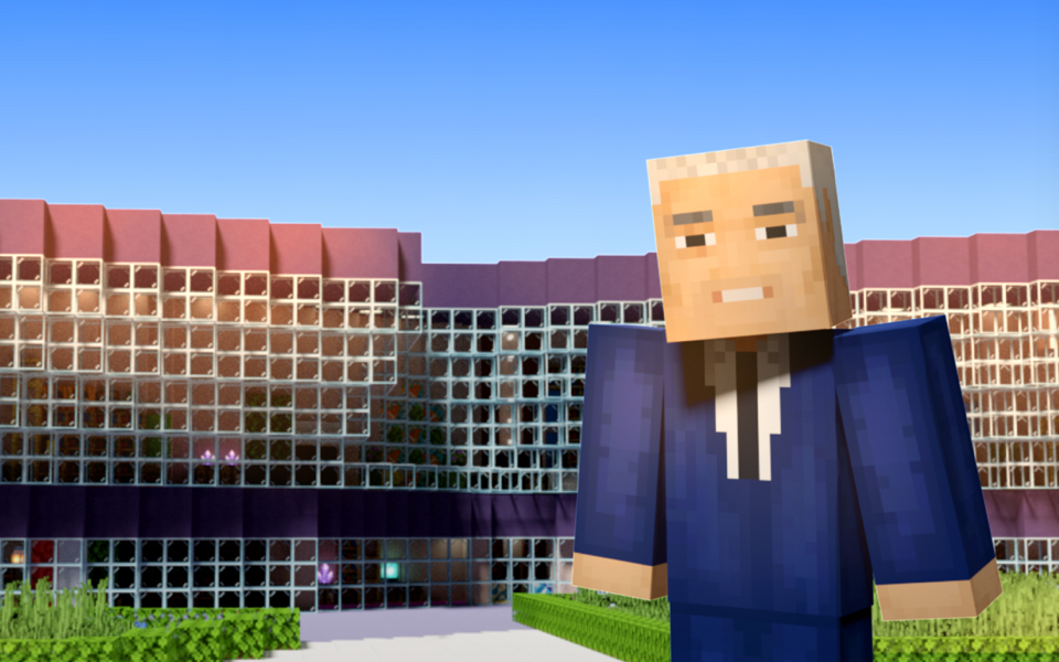 Mayor of London Sadiq Kahn as a Minecraft avatar