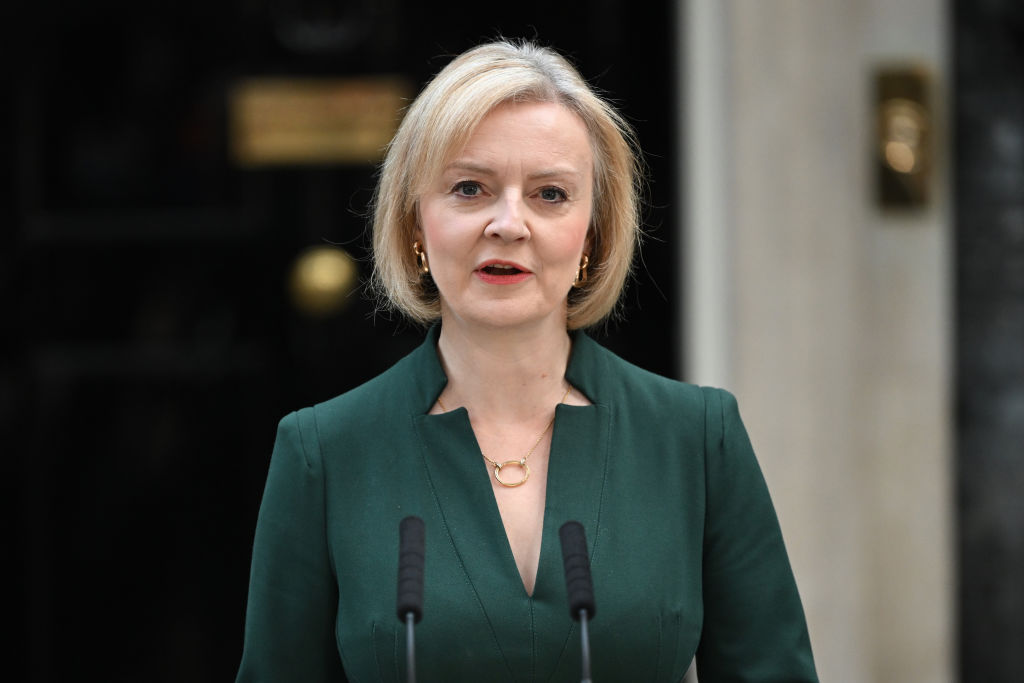 Writing in the Sunday Telegraph today, Truss, 47, said she was never given a “realistic chance” to implement sweeping tax cuts designed to unshackle businesses and stimulate the UK economy (Photo by Leon Neal/Getty Images)