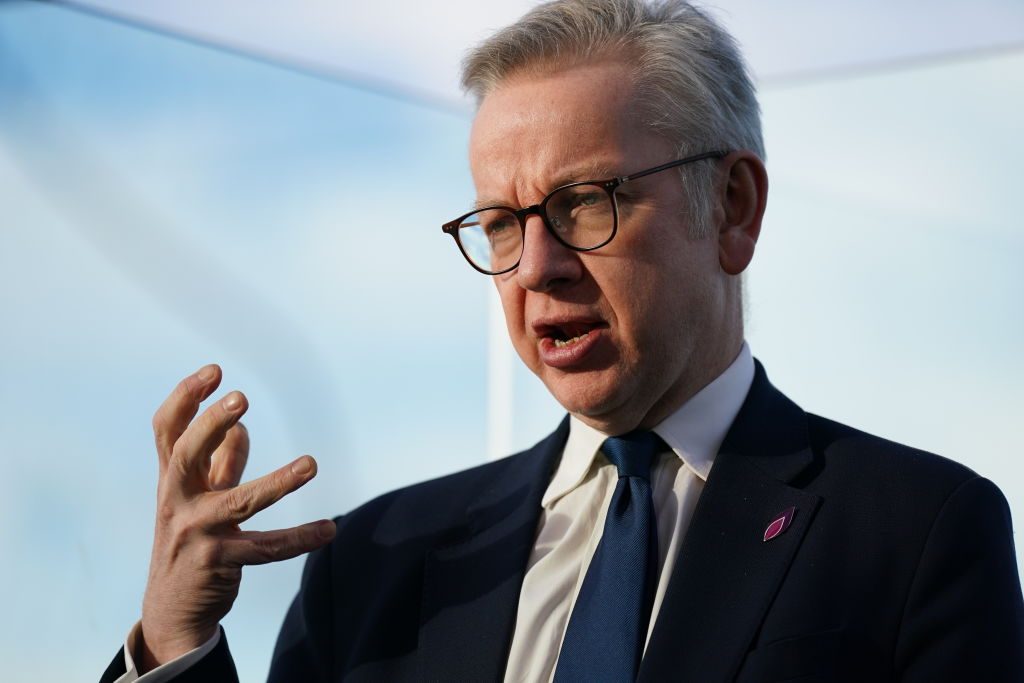 Michael Gove, the housing secretary has blocked the build of homes for aesthetic reasons and follows claims last year that he would clamp down on ugly identikit” houses “plonked down without regard to the shape and character of existing communities” (Photo by Ian Forsyth/Getty Images)