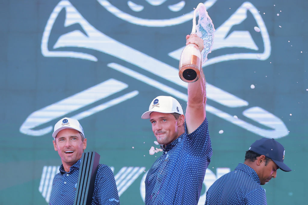 Charles Howell III (left) helped Bryson DeChambeau's Crushers win the opening LIV Golf League event in Mayakoba, Mexico