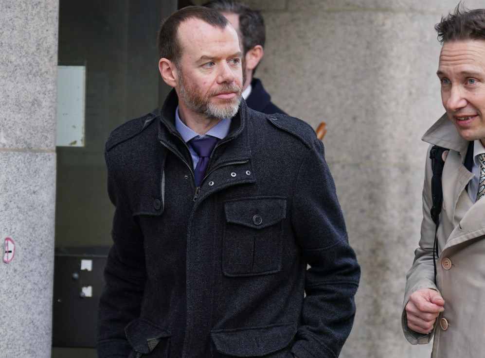 James Jardine leaving the Old Bailey in London after the charges have been dropped in the case of three former executives of G4S Care and Justice Services charged with defrauding the Ministry of Justice. Picture date: Friday March 10, 2023.