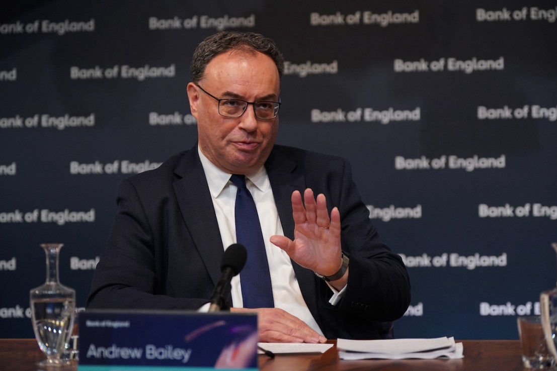 Andrew Bailey, governor of the Bank of England. 