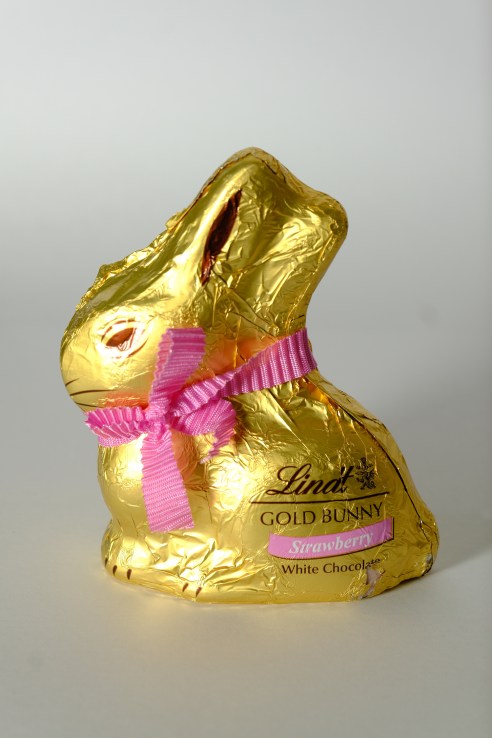 This gold easter bunny made an interesting change from a chocolate easter egg