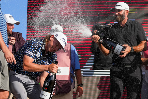 Cameron Smith (left) and Dustin Johnson (right) were two of the stars of LIV Golf's debut year but are yet to hit top form this season