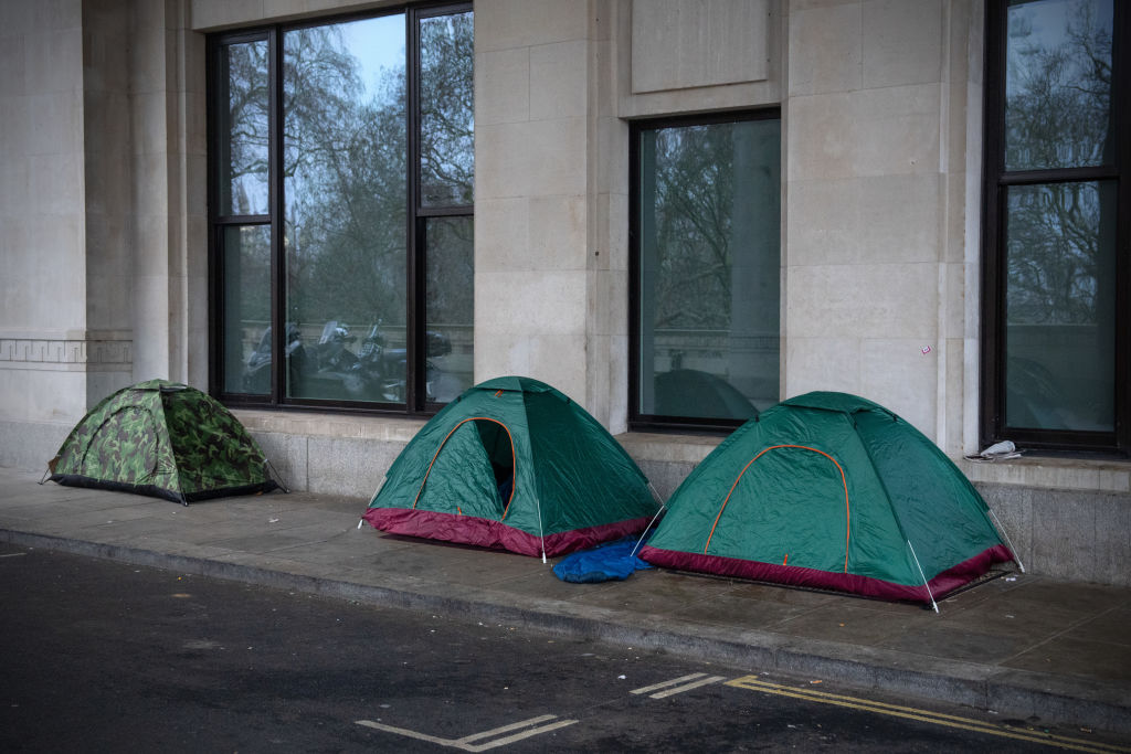 Focus On Homelessness In London Ahead Of Publication Of The Rowntree Report On Poverty