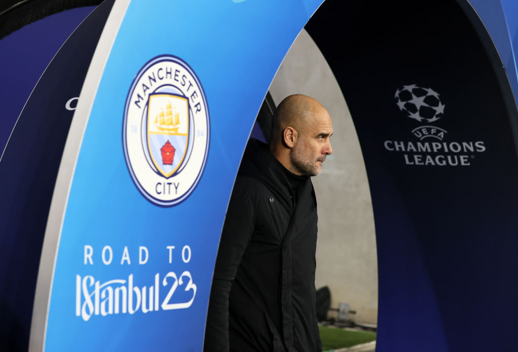 Guardiola's Manchester City face RB Leipzig in the last 16 of the Champions League on Tuesday