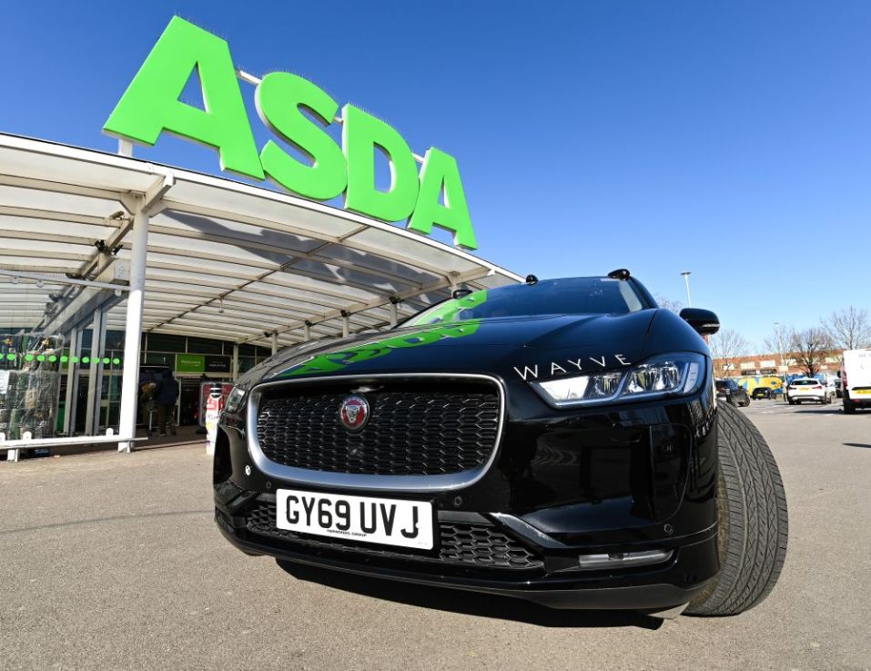 Asda is launching the scheme in partnership with Wayve, a developer of artificial intelligence for self driving cars, and the pair will use Jaguar I-Pace electric cars for the trial