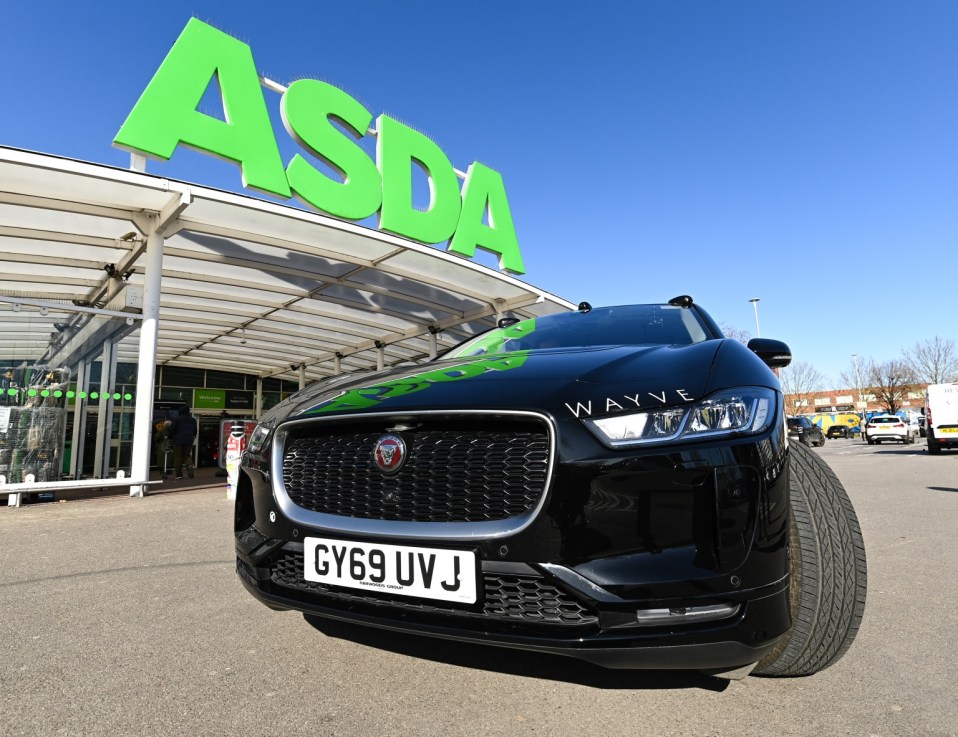 Asda is launching the scheme in partnership with Wayve, a developer of artificial intelligence for self driving cars, and the pair will use Jaguar I-Pace electric cars for the trial