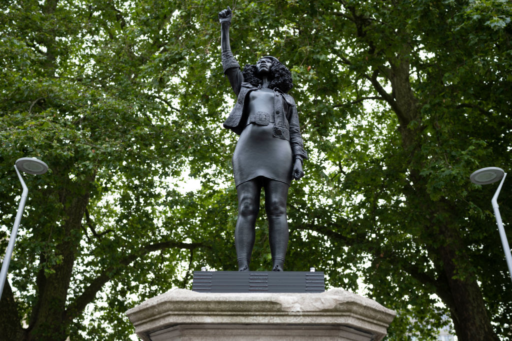 Statue Of BLM Protester Placed On Colston Plinth In Bristol