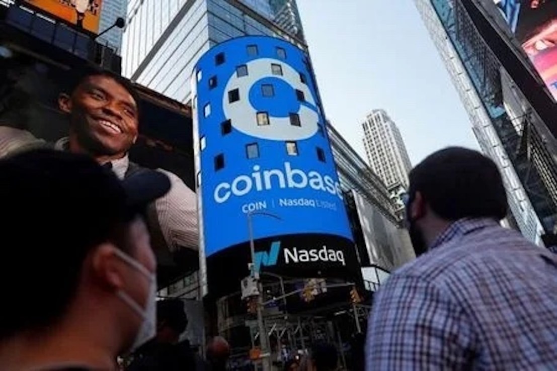 Shares in crypto platform Coinbase have continued to rise in after hours trading after it announced its first quarterly profit since 2021.