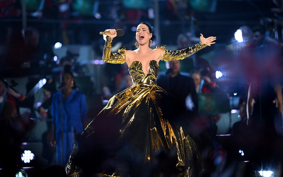 Katy Perry performing this evening at Windsor Castle (Photo: Getty)