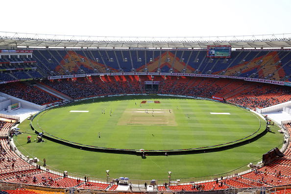 AHMEDABAD, INDIA - MARCH 10: A general view during day two of the Fourth Test match in the series between India and Australia at Narendra Modi Stadium on March 10, 2023 in Ahmedabad, India. (Photo by Robert Cianflone/Getty Images)
