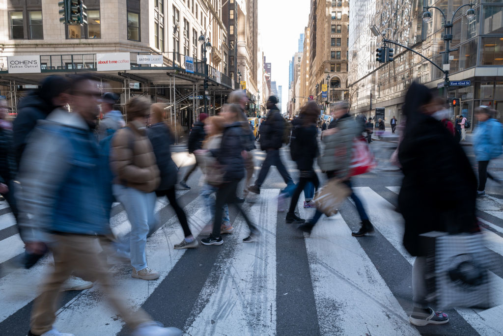 The number of workers travelling into the office on a Friday is down -2.7 per cent year-on-year in London, but in New York the figure is up 22 per cent, as employers across the Atlantic tighten the leash on home working trends. 