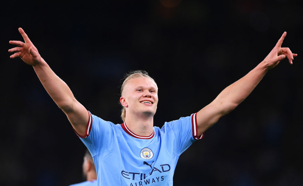 Erling Haaland can equal Lianne Sanderson's 52 goals in an English top flight season when Manchester City play Real Madrid on Tuesday