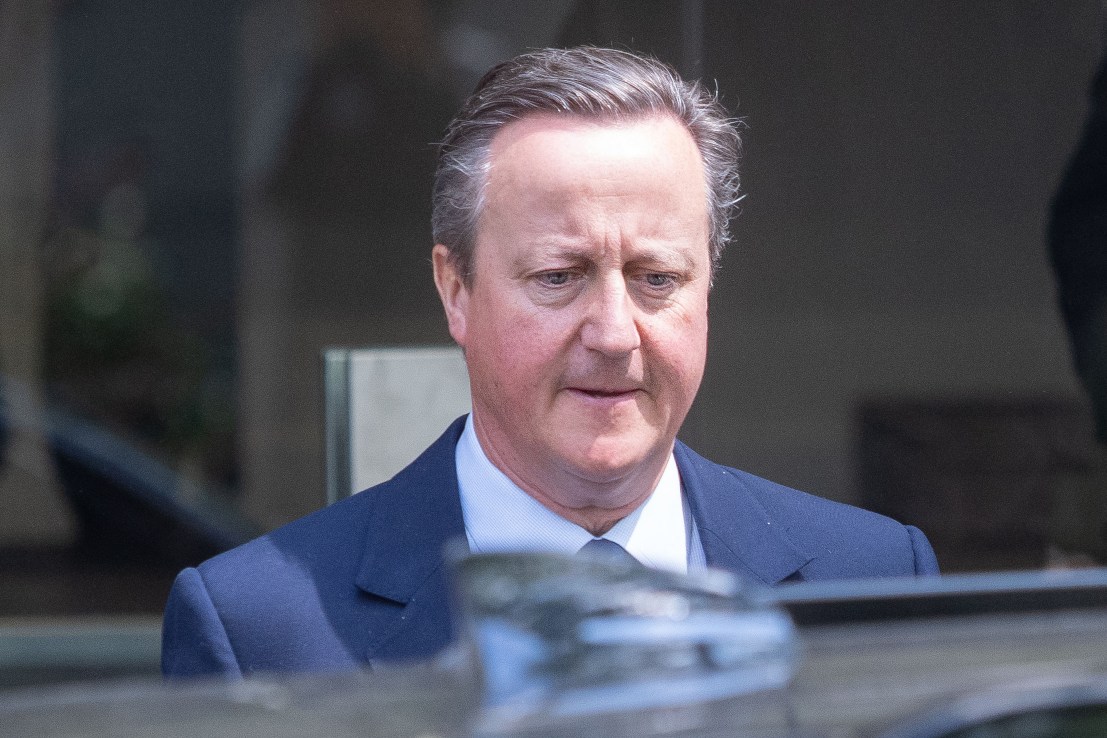 Former prime minister David Cameron leaving the UK Covid-19 Inquiry. Photo: Jeff Moore/PA Wire